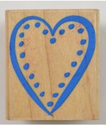 Wood Mounted Rubber Stamp By Hero Arts Dot Heart Srapbook Envelope Arts ... - £5.39 GBP