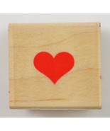 Wood Mounted Rubber Stamp By Hero Arts Solid Heart Sceapbook Evelope Art... - £5.39 GBP
