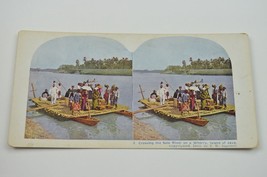 Stereoview By TW Ingersoll 9 Crossing Solo River On A Wherry Island Of Java1903 - £19.38 GBP