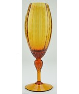 Bravo Stemmed Amber Blown Glass Vase Made In Italy Collectible Handcraft... - £34.69 GBP