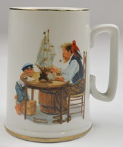 Vintage Norman Rockwell For A Good Boy 1985 Collectible Mug With Gold Tr... - £11.40 GBP