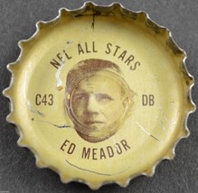 Vintage Coca Cola NFL All Stars Bottle Cap Los Angeles Rams Ed Meador Coke Soda - $6.89