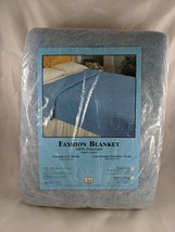 Fashion Blanket Twin Full Heather Blue Owen Mfg Co USA - $17.95