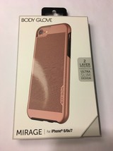 Body Glove Mirage Series, Case For Apple iPhone 8/7/6S/6, Rose Gold &amp; Ch... - £17.51 GBP