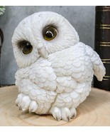 Ebros Adorable Snowy Tundra White Baby Owl Wobble Tiptoeing Happy Feet F... - $28.69 CAD