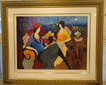 Large Framed Itzchak Tarkay Serigraph Signed and Numbered Two Women at a... - $1,484.01