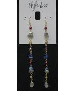 Style & Co Gold-Tone Mixed Beads Linear Drop Earrings - $8.00