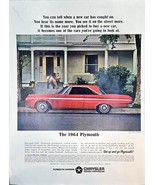 1964 Chrysler Plymouth &quot;Get Up and Go Plymouth&quot; 1963 Vintage Print Ad - $181.64 MXN