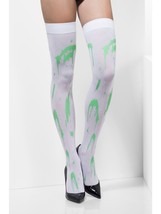 Green Splatter Thigh High Stocking Radioactive Ooze Zombie Doll Alien Sl... - €7,72 EUR