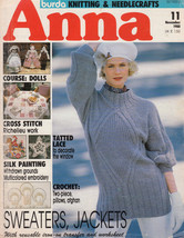 Anna Burda Knitting Needlecraft Sewing Crochet 1988 #11 Nov. Dolls Vint Magazine - £7.85 GBP