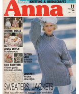 ANNA BURDA KNITTING NEEDLECRAFT SEWING CROCHET 1988 #11 NOV. DOLLS VINT ... - £7.88 GBP