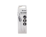 Intakt Key-Chain USB Data Cable - New - White - $6.99