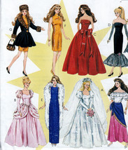 Barbie Doll Solo In Spotlight Sheath Wedding Gypsy Pattern Mc Call 8552 Uncut - £12.01 GBP
