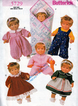 Complete Baby Doll Wardrobe Outfits 14&quot;   18&quot; Butterick 5729 Pattern Oop Mint - £11.17 GBP