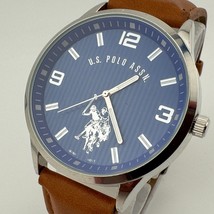 Accutime U.S. Polo Assn. Quartz Watch Men Silver Blue Japan Analog  New ... - $23.74