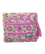 Vera Bradley Pocket Wallet Petal Pink BCA ID Pocket Zippered Coin Compar... - $22.00