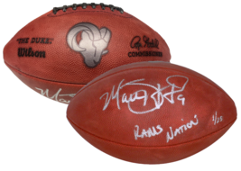 Matthew Stafford Autographed &quot;Rams Nation&quot; Metallic Football Fanatics LE... - £856.60 GBP