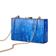 New Wallet Fashion Women Messenger Bags Elegant  Acrylic Clutch Vintage Woman Pa - £40.48 GBP