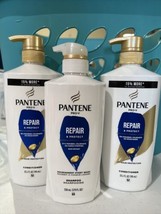 (3) Pantene PRO-V Shampoo 25.1oz &amp; Conditioner Repair &amp; Protect Strength... - $17.81