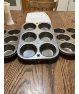 SET OF 3 Ekcoloy Silver Beauty 6 Muffin Cupcake Pan T60-6 USA - £11.02 GBP