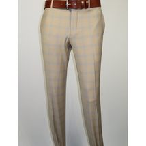 Men Suit BERLUSCONI Turkey Italian Wool 180's Glenn Plaid K167-07 Beige Blue image 10