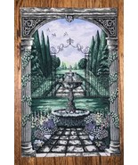 Vicky Howard European Garden Rod Pocket Tapestry Wall Hanging USA Made - £20.22 GBP