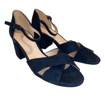 Bianco Womens Biacate Blue Suede Cross Platform Sandals, Size 40, US 9-10 - £19.92 GBP