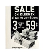 Kleenex Dispoable Tissues 1933 Advertisement 3 Packages For 59 Cents DWKK12 - £15.68 GBP