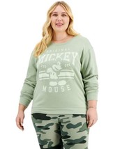 Disney Womens Trendy Plus Size Varsity Mickey Mouse-Graphic Sweatshirt,1X - $43.56