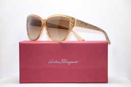 Salvatore Ferragamo SF711 726 Striped Honey Cat Eye Womens Sunglasses 59mm - $76.63
