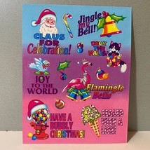 Vintage Lisa Frank Silly Senders Christmas Stickers Gumball Santa Kitten - £15.61 GBP