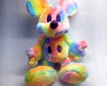 RARE Disney Parks Rainbow Pastel Tie Dye Mickey Mouse Plush Pride stripe... - $30.00