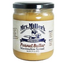Mrs. Miller&#39;s Homemade Peanut Butter Marshmallow Spread, 2-Pack 17 oz. Jars - £18.73 GBP