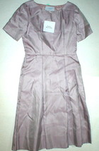 New NWT 8 Womens 44 Luisa Beccaria Silk Dress Designer Italy Pockets Purple Ligh - £469.62 GBP