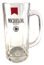 Michelob Glass Beer Mug Vintage Collectors Rare Style Squared Off Base * READ* - £7.94 GBP