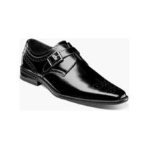 Stacy Adams Kinsley Plain Toe Monk Strap Shoes Black 20180-001 image 5