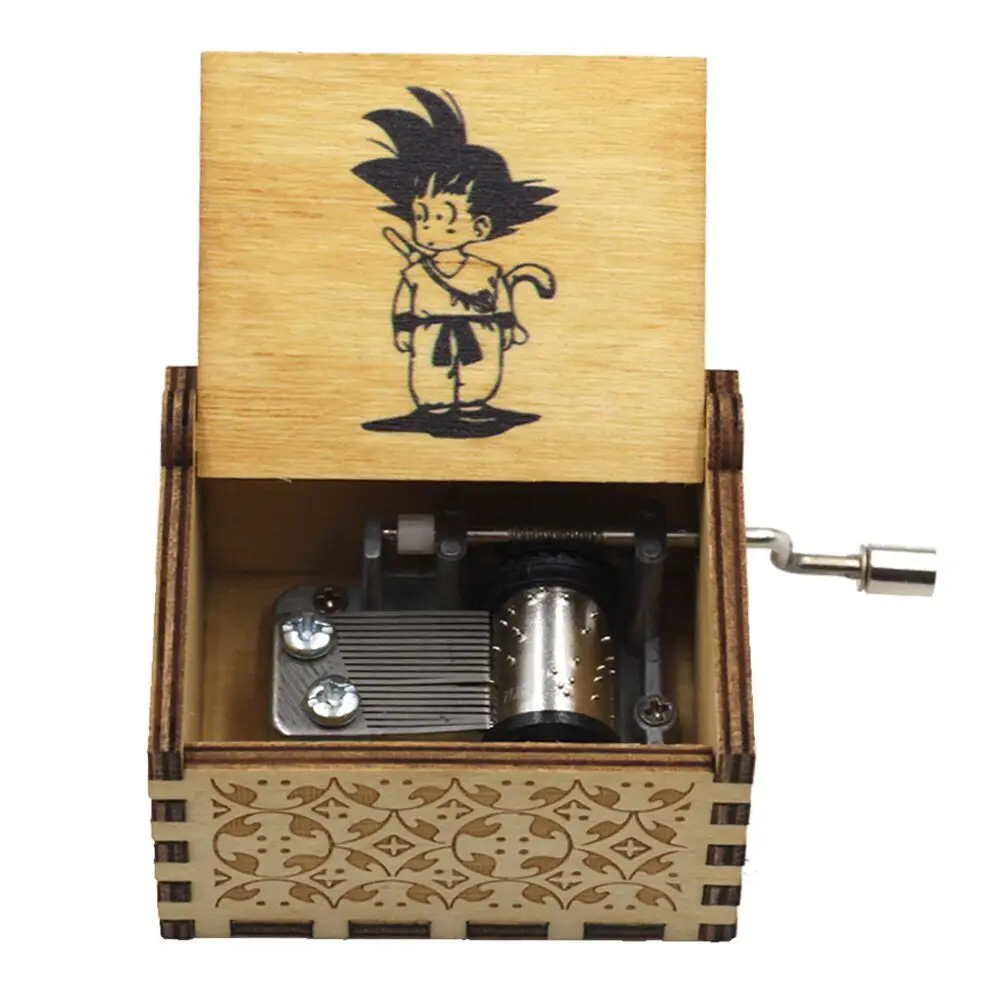  Antique Wooden Music Boxes - Carved Hand Crank Dragon Ball Gt - £7.72 GBP