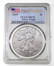 2019 Silver American Eagle Graded by PCGS as MS70 First Strike - $85.75