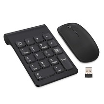 Wireless Numeric Keypad, Mini 2.4G 18 Keys Number Pad, Portable Silent F... - £25.17 GBP