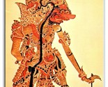 Javanese Shadow Puppet Dasamuka British Museum UNP Continental Postcard O21 - $6.88