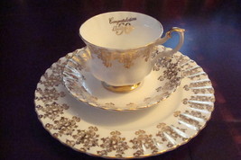 Royal Albert 50th Anniversary Mid Century England TRIO cup, saucer&amp; plate [92] - £83.31 GBP
