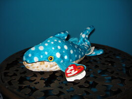 Ty Beanie Babies Poseidon The Whale Shark Near Mint w/Tags DOB 9/14/00 R... - $11.00