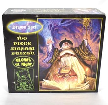 Sealed DRAGON SPELL 500 Piece Jigsaw Puzzle 14&quot; X 18&quot; Glows At Night Mad... - $24.74