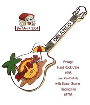 Hard Rock Cafe 1995 Les Paul Beach Scene Trading Pin - £9.39 GBP