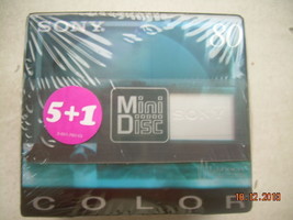 Sony Minidiscs Color  5 +1 Factory Sealed Pack NOS - £25.50 GBP