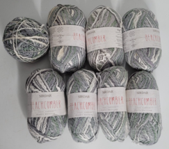8 Sirdar Beachcombe Balls Skeins Yarn 50g each Green Gray White Cotton 258 - $49.99