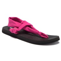 Sanuk Women Slingback Thong Sandals with Yoga Mat Strap Size US 7 Pink - £19.36 GBP