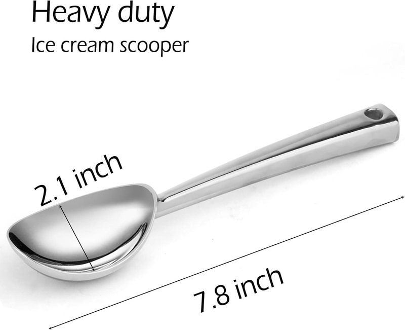 Leden Heavy Duty Metal Ice Cream Scoop - Non-Stick Aluminum Scooper for Hard Ice Item image 4