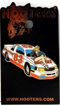 HOOTERS RESTAURANT BLONDE SEXY GIRL ON RACE CAR # 83 LAPEL PIN - RACING - $12.99