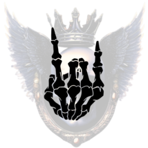 Skeleton Middle Finger Decal Bold Vinyl Sticker, Skull Hand Gesture, Reb... - $3.96+